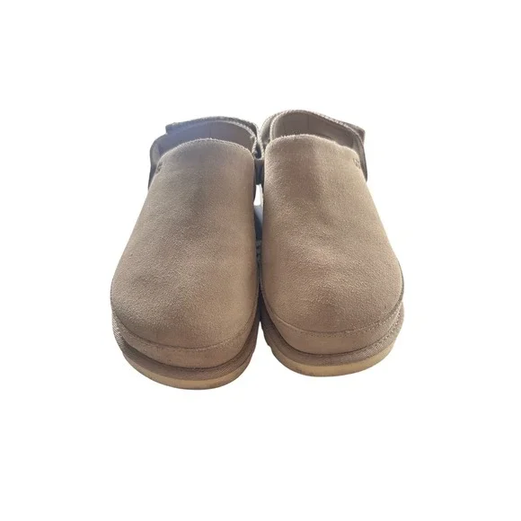 UGG Goldenstar Clog Driftwood Suede Platform Sandals Womens 8.5 - Picture 2 of 9